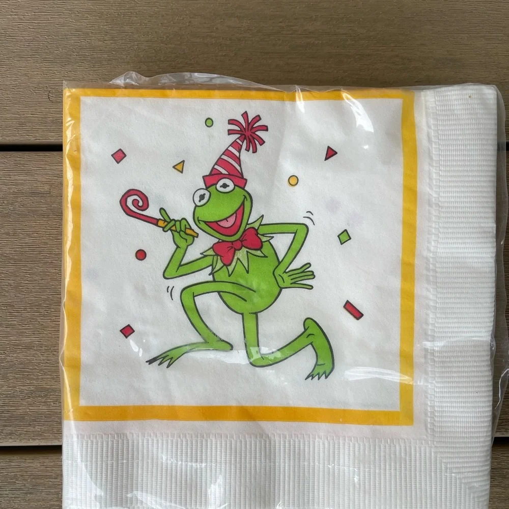 Jim Henson's Kermit paper napkin, rare